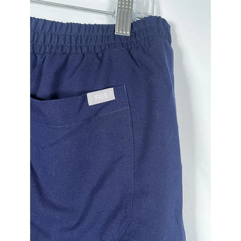 FIGS Pants Womens Med Blue Technical Collection Cargo Scrub Drawstring Pockets